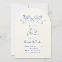 Cherubs die hartparen vasthouden Baby shower Kaart
