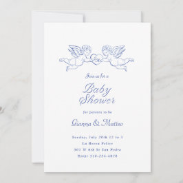 Cherubs die hartparen vasthouden Baby shower Kaart