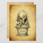  Cherubs en achtergrond van behangselpapier Kaart (Voorkant / Achterkant)