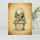  Cherubs en achtergrond van behangselpapier Kaart (Staand voorkant)