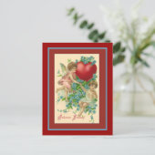 Cherubs en harten  Valentijn Groeten Feestdagenkaart (Staand voorkant)