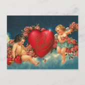 CHERUBS EN HARTS VAN SHARON SHARPE BRIEFKAART (Voorkant)