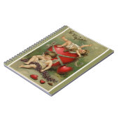 Cherubs en Valentijn Hearts Green Notitieboek (Linkerzijde)