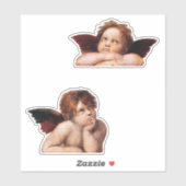 Cherubs, gevleugelde engelen schilderij van Rafaël Sticker (Vel)