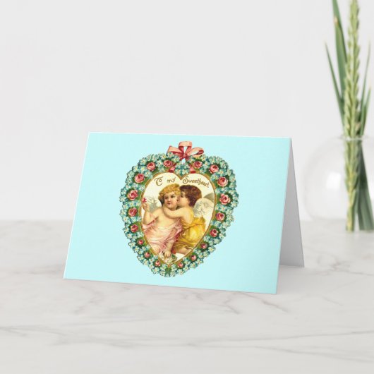  Cherubs-hartkaart Feestdagen Kaart (Voorkant)