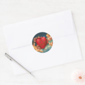 CHERUBS & HEARTS door SHARON SHARPE Ronde Sticker (Envelop)