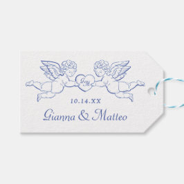 Cherubs Holding Heart Couple Cupids Initials Cadeaulabel