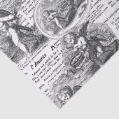 Cherubs in Love Romantic French Toile de Jouy Tissuepapier (Detail)