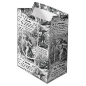 Cherubs in Love Romantic French Toile Medium Cadeauzakje (Voorkant Gekanteld)