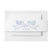 Cherubs met hart koppel Cupido's Initialen Uitnodigingen Wikkel (Voorkant Voorbeeld)