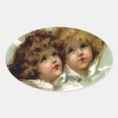  Cherubs Ovale Sticker (Voorkant)