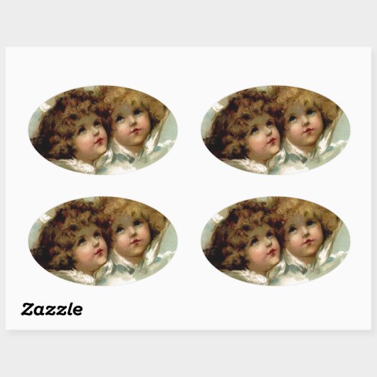  Cherubs Ovale Sticker (Vel)