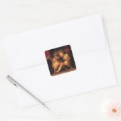 Cherubs van Madonna Enthroned met vier heiligen Vierkante Sticker (Envelop)