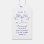 Cherubs vasthoudend hart koppel Cupids initials Cadeaulabel (Voorkant)