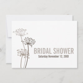 Chervil modern brown brudal doucheuitnodiging kaart