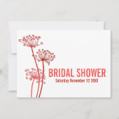 Chervil moderne grafische bruids douche uitnodigin kaart (Voorkant)