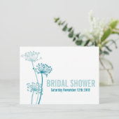 Chervil moderne grafische bruids douche uitnodigin kaart (Staand voorkant)