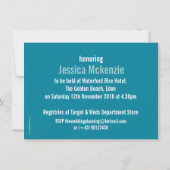 Chervil moderne grafische bruids douche uitnodigin kaart (Achterkant)