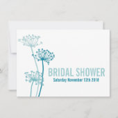Chervil moderne grafische bruids douche uitnodigin kaart (Voorkant)