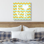 Chervon Patroons geel hart LEEVE canvaswand Canvas Afdruk (Insitu (Slaapkamer))