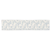 Chery blossom branches in blue and off white korte tafelloper (Horizontaal)
