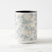 Chery blossom branches in blue and off white mok (Midden)