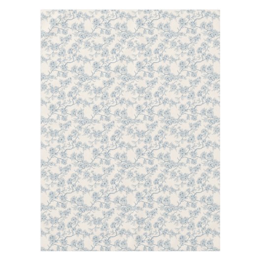 Chery blossom branches in blue and off white tafelkleed (Voorkant)