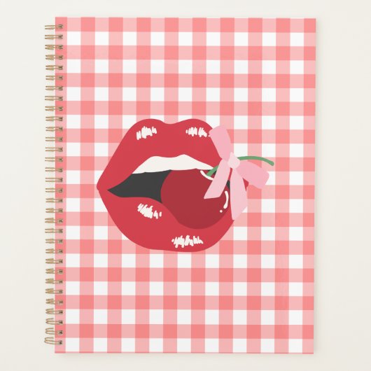 Chery Red Lips Coquette Esthetisch Planner (Voorkant)