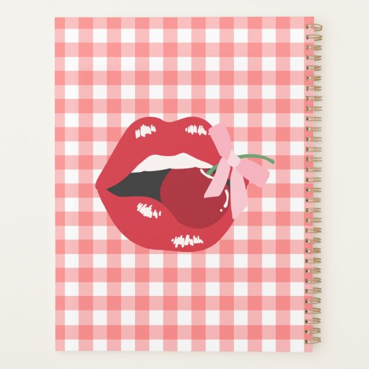 Chery Red Lips Coquette Esthetisch Planner (Achterkant)