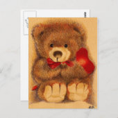 Cheryed Teddy Bear Briefkaart (Voorkant / Achterkant)