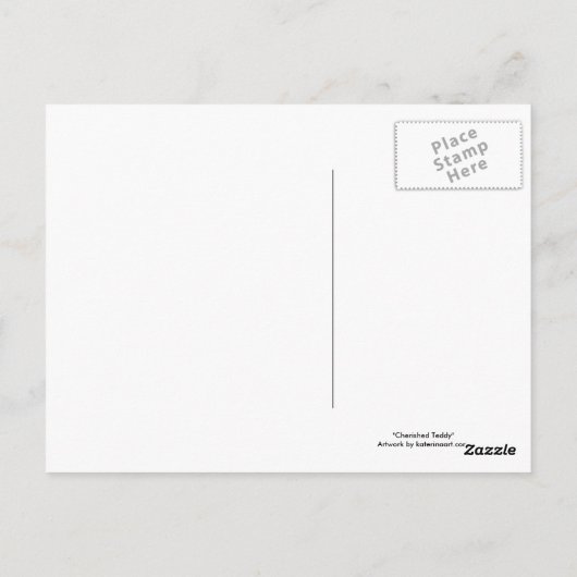 Cheryed Teddy Bear Briefkaart (Achterkant)