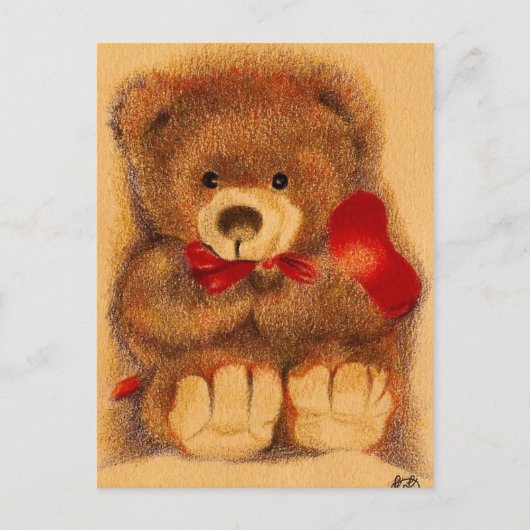 Cheryed Teddy Bear Briefkaart (Voorkant)