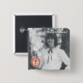 Cheryl Ann Savko Vierkante Button 5,1 Cm (Voorkant /achterkant)