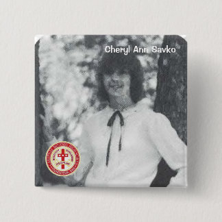 Cheryl Ann Savko Vierkante Button 5,1 Cm