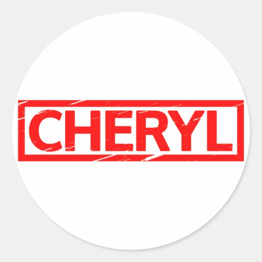 Cheryl Stamp Ronde Sticker (Voorkant)