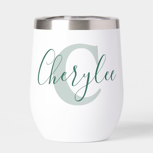 Cherylee name meaning and monogram green text (Achterkant)