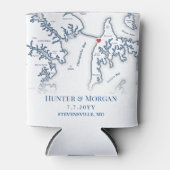 Chesapeake Bay Beach Club Blue Wedding Favoriete D Blikjeskoeler (Voorkant)