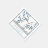 Chesapeake Bay Beach Club Navy Blauwe bruiloft Servet (Hoek)