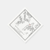 Chesapeake Bay Beach Club Zwart Wit Trouwen Servet (Hoek)