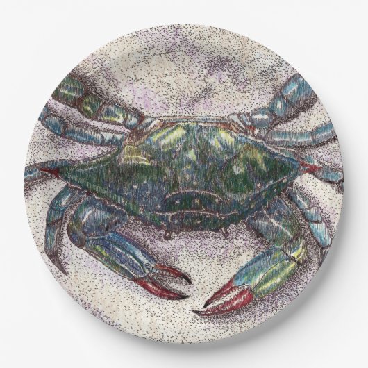 Chesapeake Bay Blue Crab - Borden voor aangepast p Papieren Bordje (Voorkant)