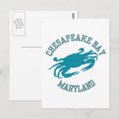 Chesapeake Bay Blue Crab Briefkaart (Voorkant / Achterkant)