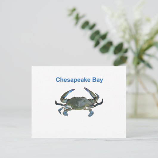 Chesapeake Bay Blue Crab Briefkaart (Staand voorkant)