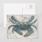 Chesapeake Bay Blue Crab Briefkaart (Voorkant / Achterkant)