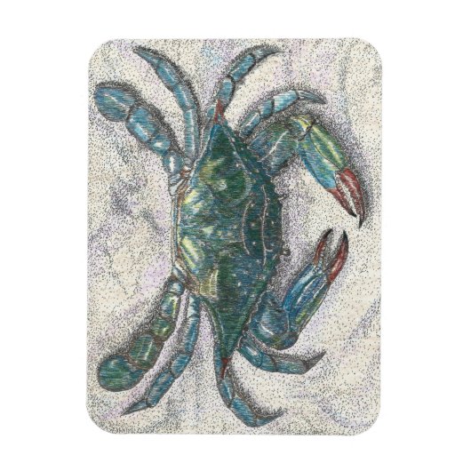 Chesapeake Bay Blue Crab Fridge Magnet Magneet (Verticaal)