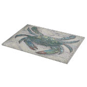 Chesapeake Bay Blue Crab Glass Cutting Board Snijplank (Hoek)