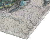 Chesapeake Bay Blue Crab Glass Cutting Board Snijplank (Hoek)