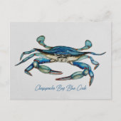 Chesapeake Bay Blue Crab Notecard Briefkaart (Voorkant)