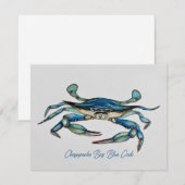 Chesapeake Bay Blue Crab Notecard Notitiekaartje (Voorkant / Achterkant)