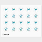 Chesapeake Bay Blue Crab Ronde Sticker (Vel)