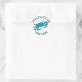 Chesapeake Bay Blue Crab Ronde Sticker (Tas)